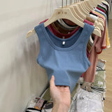 Threaded Sling Sports Vest Women Wear A Suit With A Bottom To Prevent Smooth And Sleeveless Jacket In Summer.-Outfit