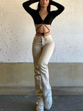 Boyfriend Jeans Women High Waist Fashion Khaki Baggy Jeans Denim Pants Casual Trousers Female Vintage Streetwear Mom