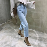 Woman Casual Harem Jeans Streetwear Denim Pants Trousers Slouchy Jeans