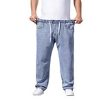 Big Size Autumn Big Leg Jeans Straight Leg Loose Pants Wide Legs-Outfit