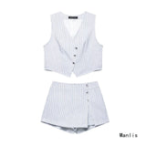 Fongt Women's 2025 New Striped Printed Vests 2949025 2949026