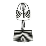 Fongt Cloth Forget Y2K Bow Tsets Holiday Bikini Set With Triangular Corset Low-Rise Shorts