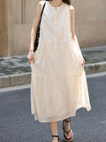 Fongt Heavy Industry Hook Flower! Holiday Style Women Summer Exquisite Literary And Artistic Temperament Gentle Vest Skirt Dress