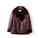 Autumn And Winter New Leisure Thickened Warm Ring Fur Integrated Coat-Outfit