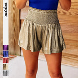 Casual Sports Loose Elastic Waist Flash