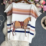 Short-Sleeved Positioning Flowers-Outfit