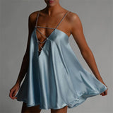 Fongt With Deep V-Neck-Loose Sling-Type Loose