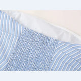New Pleated Design Back Sweater Chest Blouse 1221680-Outfit