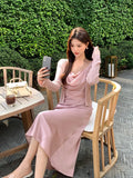 Fongt Xixi 13 Lines 2025 Spring And Summer New French Retro Collar Temperament Thin Sling Dress 88226