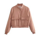 Fongt Women's New Large Pocket Bomber Jacket In Spring