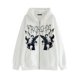 Temperament Commuter Zipper Hoodie-Outfit