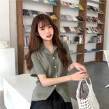 Fongt 2023 New Women's Versatile Short-Sleeved Shirt