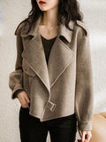 Jackets for Women 2023 Fashion Warm Casual Short Jackets for Women Turn-down Collar Autumn and Winter Women's Wool