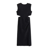 Fongt Summer Women's Hollow Out Decoration Sleeveless Dress 7814688 712-Outfit