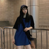 Fongt Short-Sleeved T-Shirt Women Loose Korean Version 2024 New Summer Solid Color Students Versatile Fashion Student Jacket