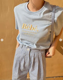 Fongt Korean Chic Summer New Embroidery Stereo Letter Casual Simple Age Reduction Round Collar Short Sleeve Versatile T-Shirt-Outfit