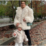 Faux Fur Fringe Coat-Outfit