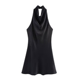 Fongt Women's Dress 2025S Summer New Fashion Simple Silk And Collar Dress 8741074