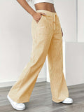 Fongt New Striped Trousers Casual Street Fashion Loose Broad-Legged Women