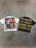 Vintage T-Shirt Men's High Street Creative Pattern Printing Round Collar Short-Sleeved Cotton Super Loose Short Sleeves-Outfit