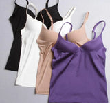 Fongt Screen Batch B129 Burst Silk Slip Sling Mold Cup Bottom Vest Pajamas