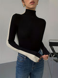 Fongt And Winter Small Collar Knitted New Long Sleeves On The Back Of The Back Can Be Worn Two