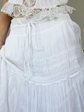 vintage maxi skirts with lace trim and