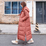 Winter 2022 Female Jacket Hooded Mid-length Parkas Coat Korean Thick Warm Loose Casual Oversized Women Ropa Para