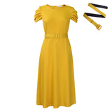 Fongt Women's 2025 Summer New Fashion Elegance Elegant Short Sleeve Irregular African Dress