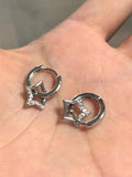 Sweet Hollow Out Star Rhinestone Hoop