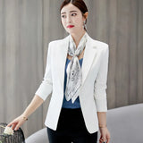 Spring And Autumn New Chic Professional Suit Long-Sleeved Korean Version Slim And Slim Small Suit Jacket Women's Short Style-Outfit