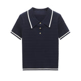Fongt Homemade New Women's Classic Fashion Eight-Strand POLO Shirt 6771054