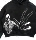 and Autumn Print Men and Women Sweater Fashion Loose Top Men Street Hip Hop Men and Women Clothing Hoodie-Outfit
