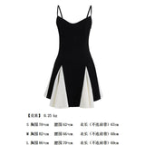 Fongt Low Breast Hanging Long Dress Spring 2025 Splicing Party Sexy Banquet