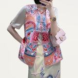 Trend Chinese Style Vest Women's 2023 Design Sense Minority Heavy Industry Embroidery Retro Plate Buckle To Wear A Small Jacket-Outfit