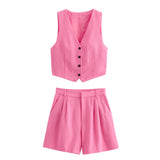Spring Split Vest 5320767 Casual Shorts 1255430-Outfit