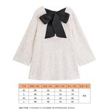 Fongt Women's Dress 2025 New Spring Bow Skirt Multi-Colored Bright Sleeve Mini Dress