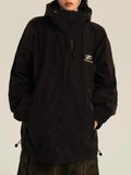 Black Waterproof Oversize Outdoor Jacket with