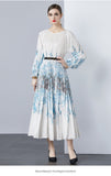 Fongt New Women's Dress Dress Oversized Dress Print 100 Folds T-Shirt With T-Shirt Holiday Casual Dress