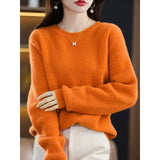 Fongt Round-Neck Cashmere Sweater Women's Woolen Woolen Woolen Sweater In Autumn And Winter