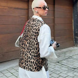 Fongt Women's Clothing INS Explosive Leopard Ripple Vest - Long-Term Stocking Assured Shelves