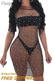 Women Mesh Beach Bathing Suit Patchwork See Through Bikini Swimwear Cover Up Tops Beach