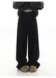 Vintage Black Straight Baggy Boyfriend Jeans-Outfit