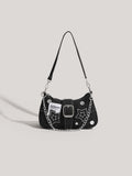 denim Y2K shoulder bag with star