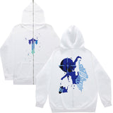 Fongt Plus Velvet Men's And Women's High Street Hoodie Trapstar Zippered Open Shirt Jacket Autumn And Winter