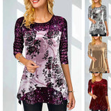 Top Printing Fashion Print Round Neck