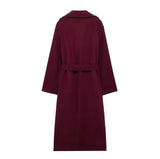 Fongt New Classic British Hair This Double Buckle Wind Coat Coat
