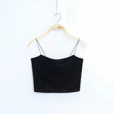 Fongt 2024 Winter Burst Velvet Short Rubber Band Sling A Word Collar Vest Woman-Outfit