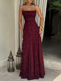 Fongt Vacation Dress Women's New Summer 2025 New Sexy Embroidery Nets Stitched Design Sensing Long
