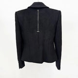 Fongt Early Autumn New Fashion Double Buckle Simple Body Cover Wool Jacket Jacket